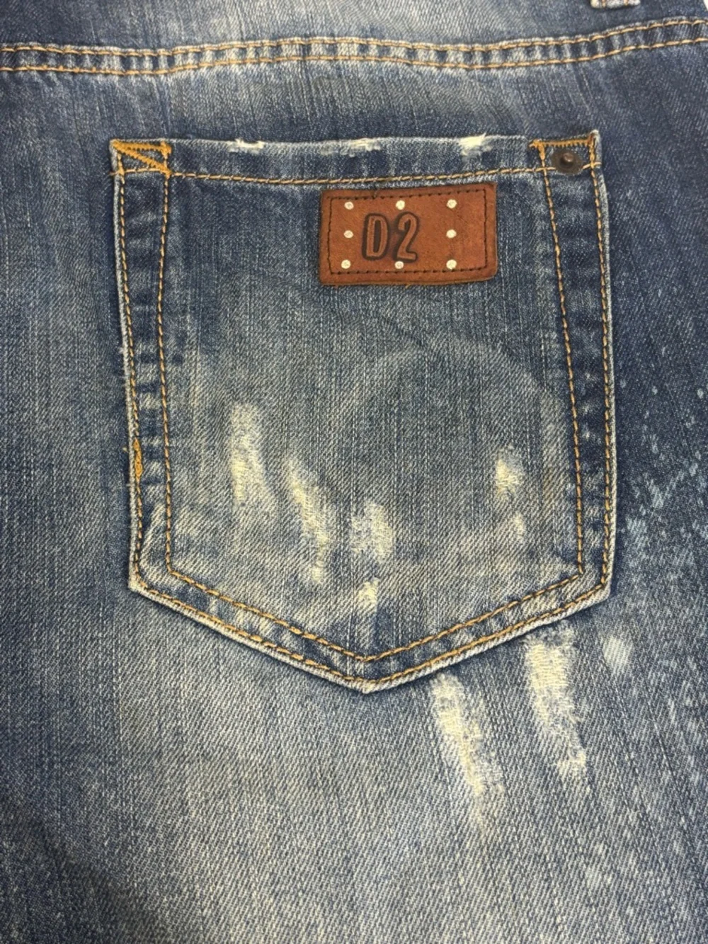 DSQUARED2 Distressed Dark Blue Distress Button Fly Denim Shorts Men’s 48